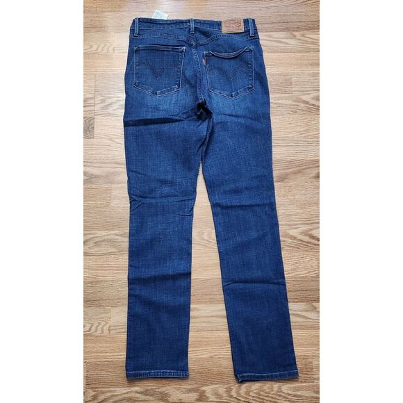 Levi's Women's Straight Leg Jeans - Dark Blue - Picture 4 of 8